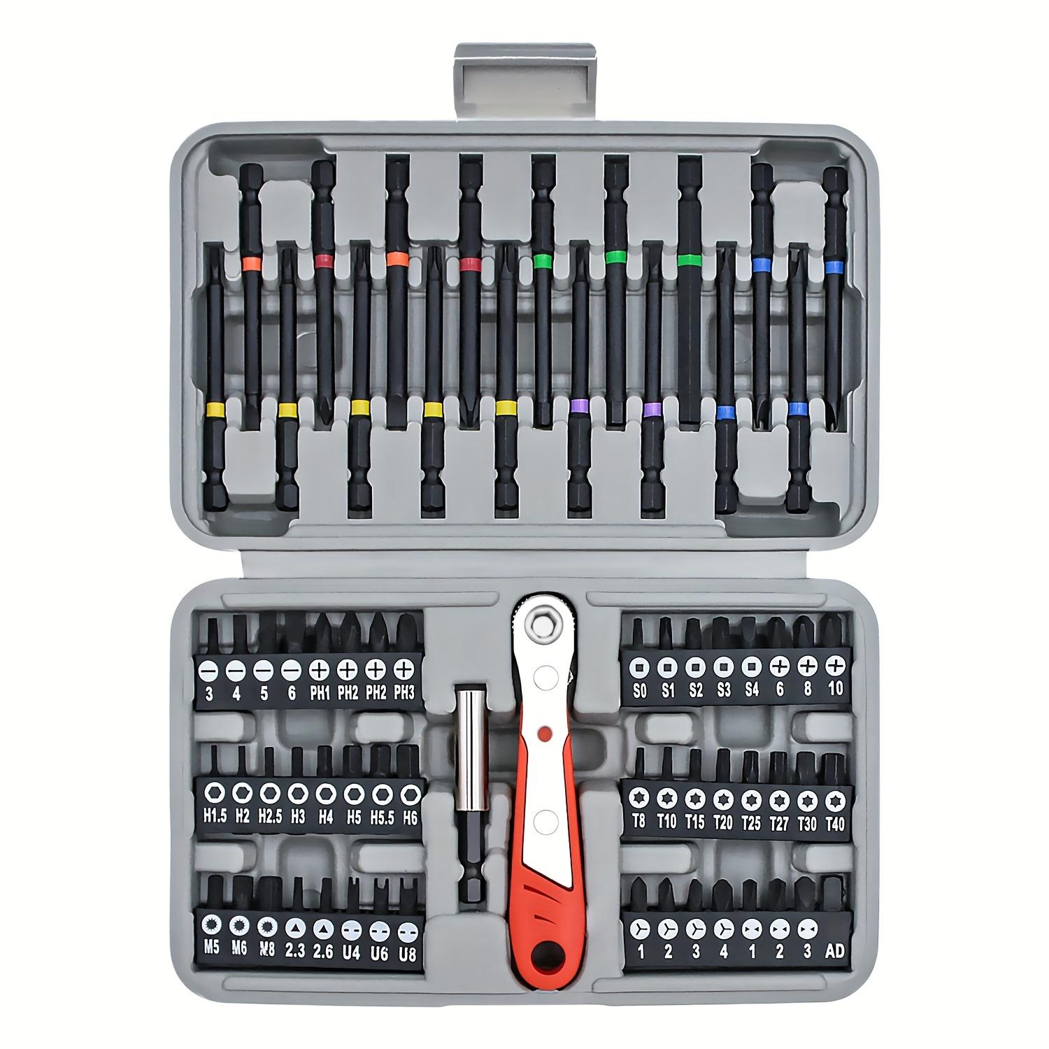 

Набор прецизионных отверток с трещоткой 68 в 1 Разборный магнитный набор отверток с трещоткой для мебели/автомобиля/компьютера/технического обслуживания и т.д.