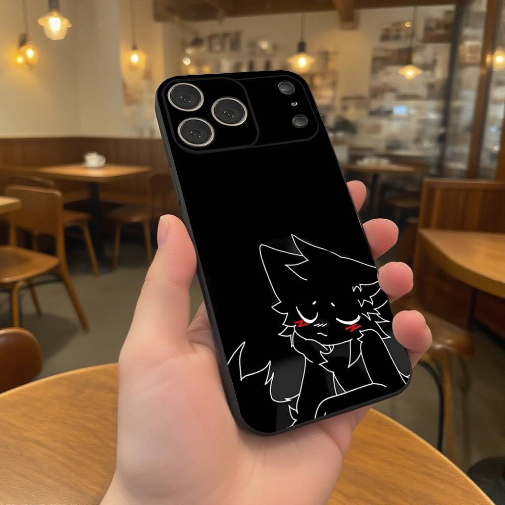 

Cute B- Boykisser Cartoon Phone Case For iPhone 17,16,15,14,13,12,11,Pro,XS,Max,XR,Plus,E,SE4,Mini Black Soft Cover iPhone13