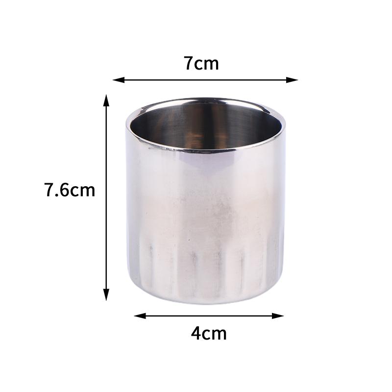 1 Stück Doppelschichtige Weingläser Edelstahl Wärmeisoliert Abgerundete Trinkbecher Für Zuhause Büro Tee Getränke Getränkebecher