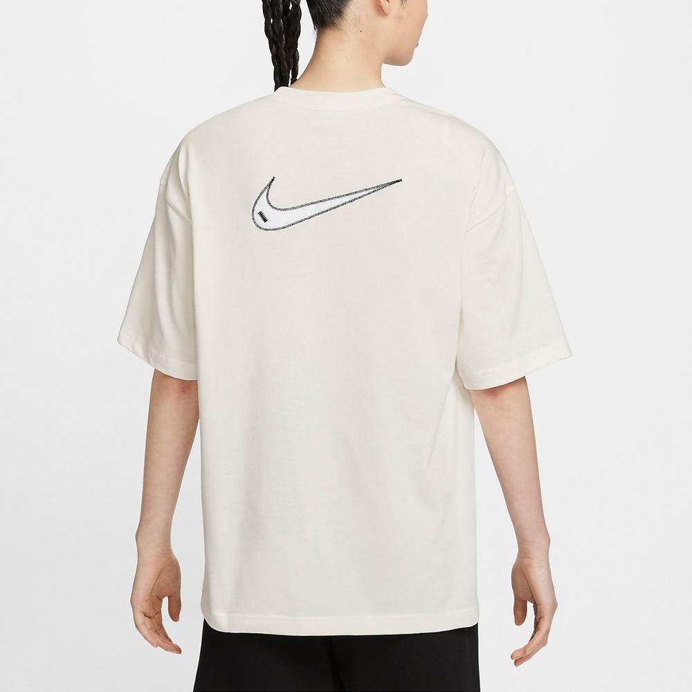 New Nike Women'ss Logo Crewneck Casual T-Shirt White HJ3947-133