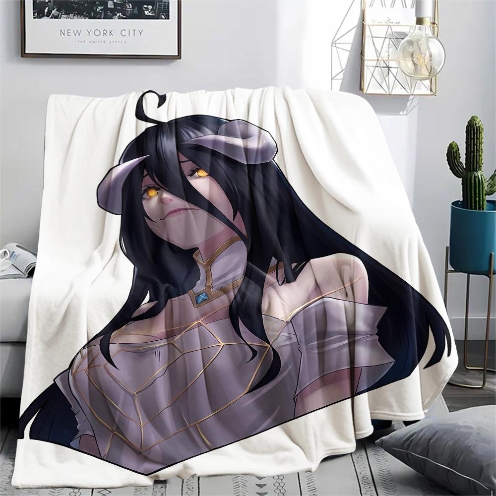 1PC OVERLORD Print Flannel Blanket, High quality All Seasons, Home Decor, Warmth and Comfort, Perfect for Christmas Gifts