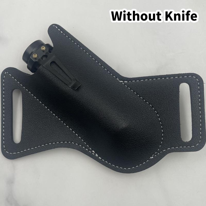 1Pc Sheath Cover Pants Protector Bag Cowhide Fold Knife Leather Sheath Scabbard Straight Pocket Knife Cover Bag Outdoor Tool