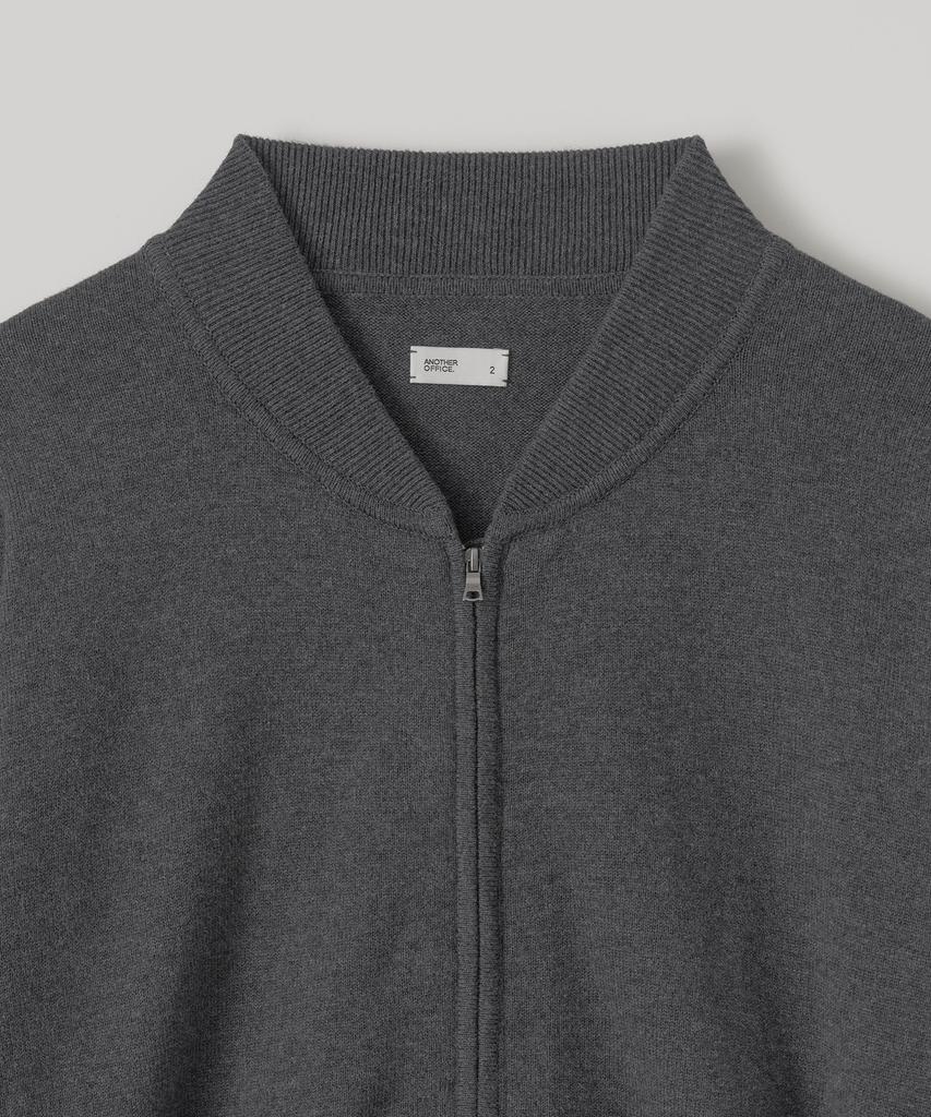 ANOTHER OFFICE Aviator Knit Blouson (Charcoal)