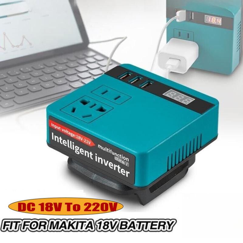 120W Portable Intelligent Power Inverter DC 18V To 220V Inverter Adapter Power Supply Inverter For Home Appliances