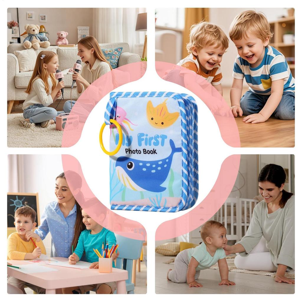 Soft Cloth Cartoon Baby Photo Album Family Memory Album Book DIY Cloth Photo Album Handmade Keeping Keepsake Gift