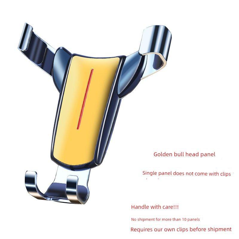 Gravity-Sensing Car Air Vent Mount, Car Mount, Triangular Gravity Bull Head Mount Turn the Tide Golden Panel