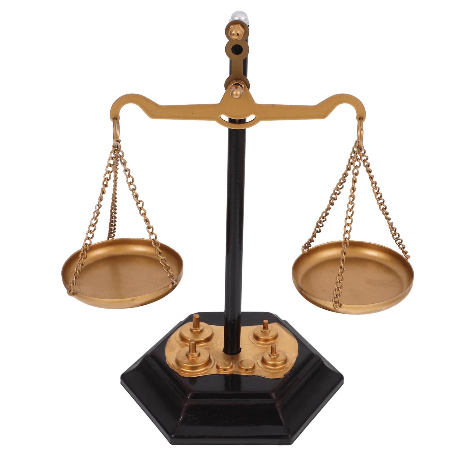

Metal Libra Scale Decor Metal Balance Scale nament Table Decor Home Figurine Statue Retro Miniature Collection Office Scales 25.00X20.00X12.00CM