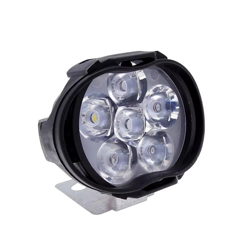 Universal Motorcycle White Headlight 6 LED 6500k Super Bright Fog Light Spot Lamp+Switch For Ducati Honda Suzuki Kawasaki