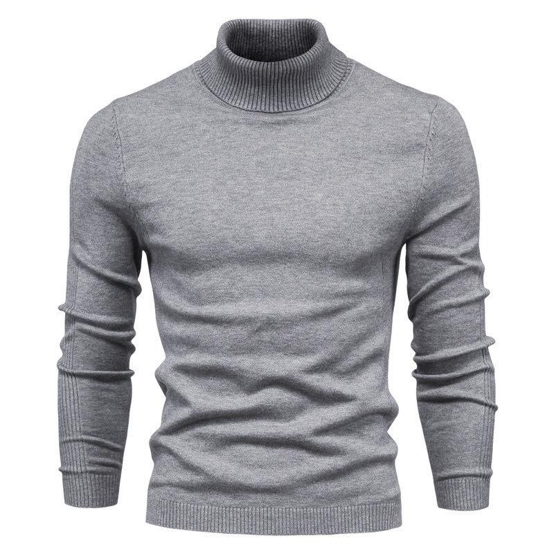 Erkek Slim Fit Balıkçı Yaka Kazak Günlük Kablo Örgülü Kazak Düz Renk Yarım Balıkçı Yaka Uzun Kollu Şık İş Temel Kazak Erkek için