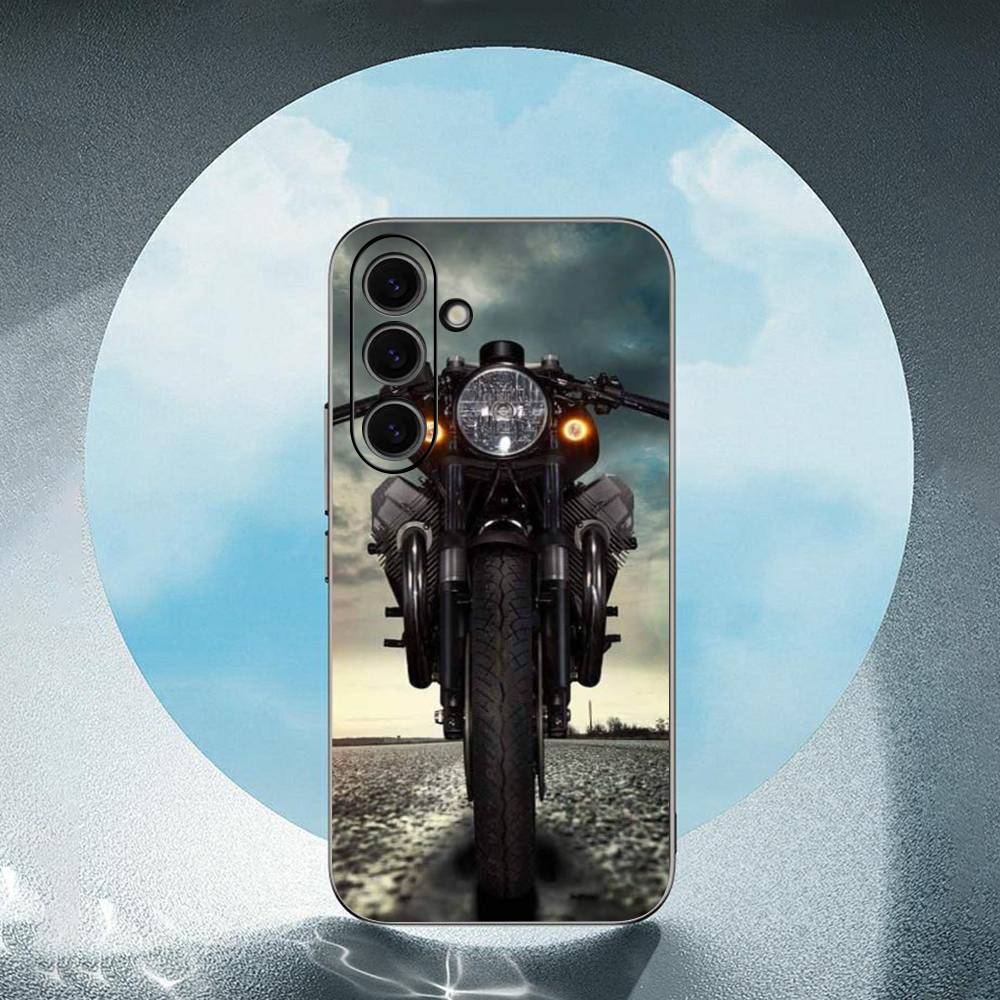 

Hot Vintage Motorcycle For Samsung Galaxy S25 S24 S23 Ultra S22 S21 Plus S20 Black Soft Silicone Protective Case SamsungS24PLUS