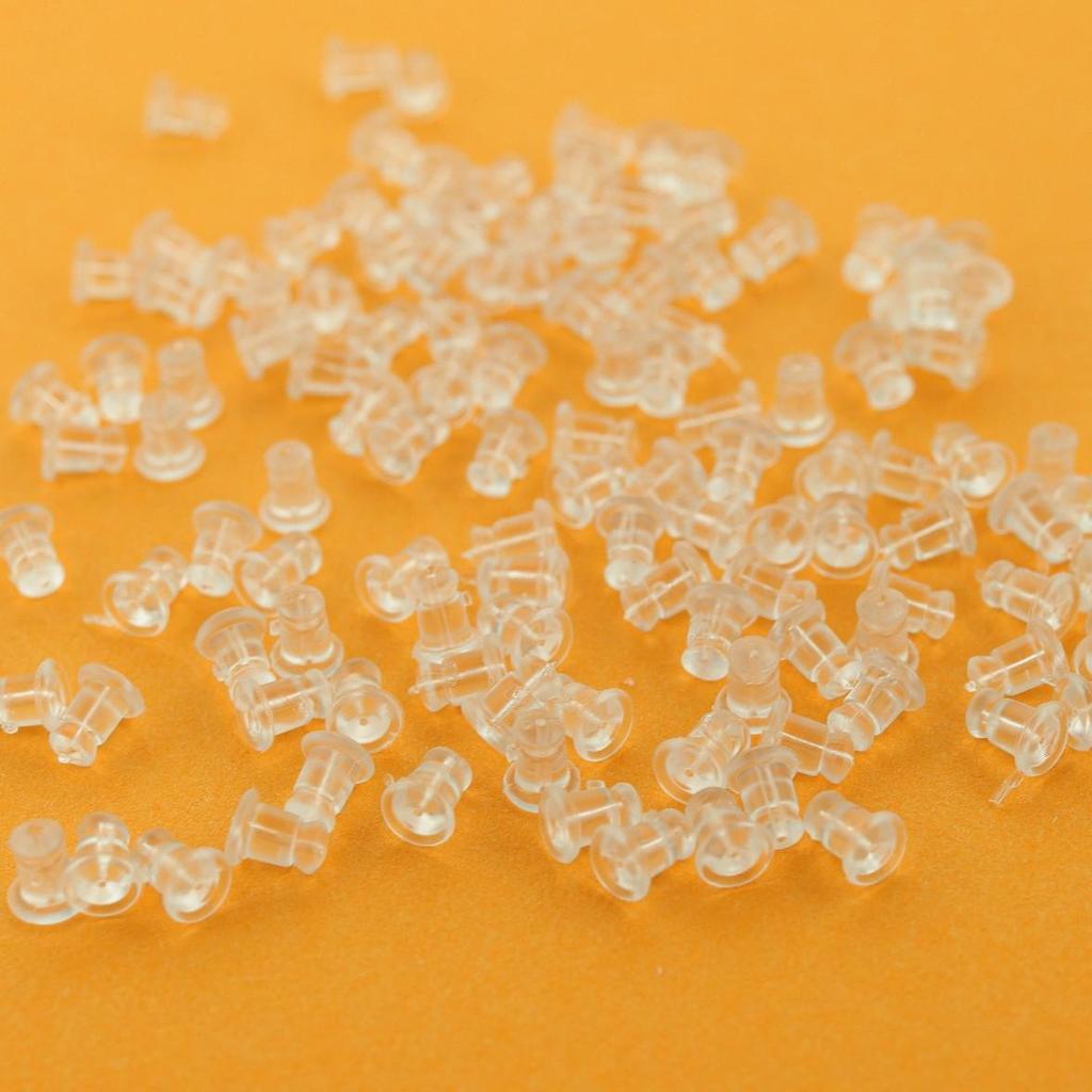 I-Shaped Silicone Earring Backs: Transparent Stoppers for Stud Earrings