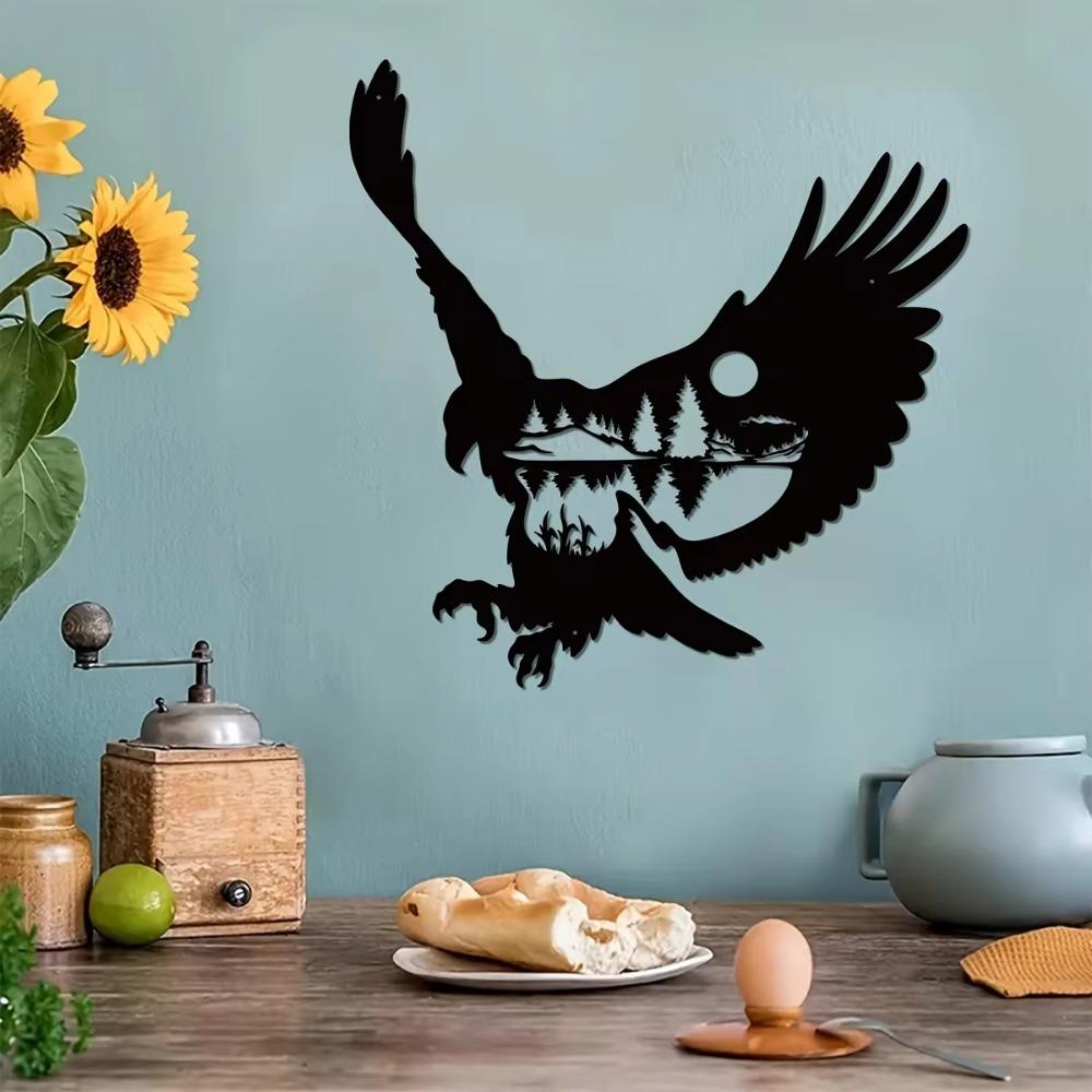 1 Stück Adler-Monogramm für den Außenbereich – Metall-Wanddekoration, Adlerschild für Wildtiere für den Innen- und Außenbereich, perfektes Einweihungsgeschenk