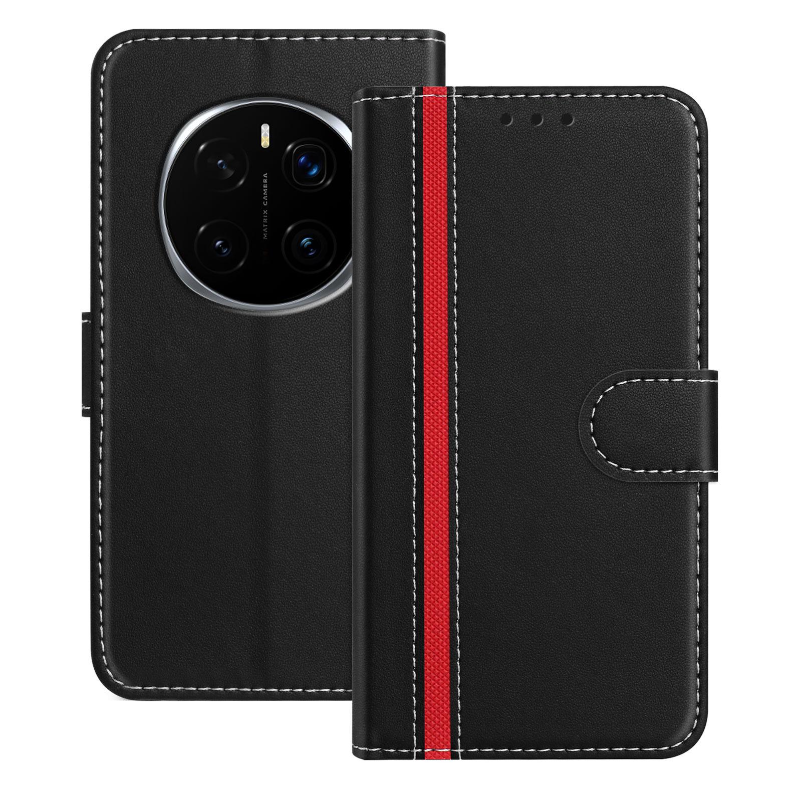 

For Honor Magic7 Pro 5G Phone Cases Wallet Stand Color Splicing Leather Cover with Magnetic Clasp G