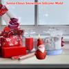 Christmas Molds For Resin Santa Claus Snowman 3D Moulds Non-Stick Candles Christmas Candy Molds For Home Desk Holiday Halloween