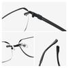 Popular Anti-blue Reading Glasses Fashionable Frameless Plain Diamond Men's and Women's Polygonal Reading Glasses