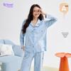 Women's Autumn Bear Print Modal Cotton Pajama Set