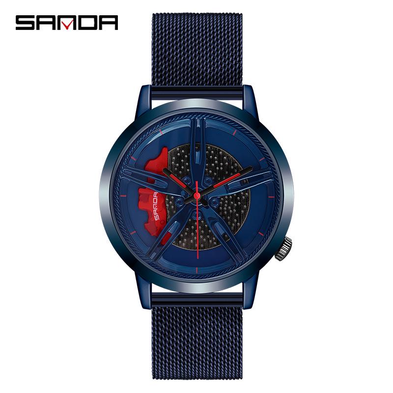Sanda Men s Waterproof Skeleton Quartz Watch - Internet Celebrity Style