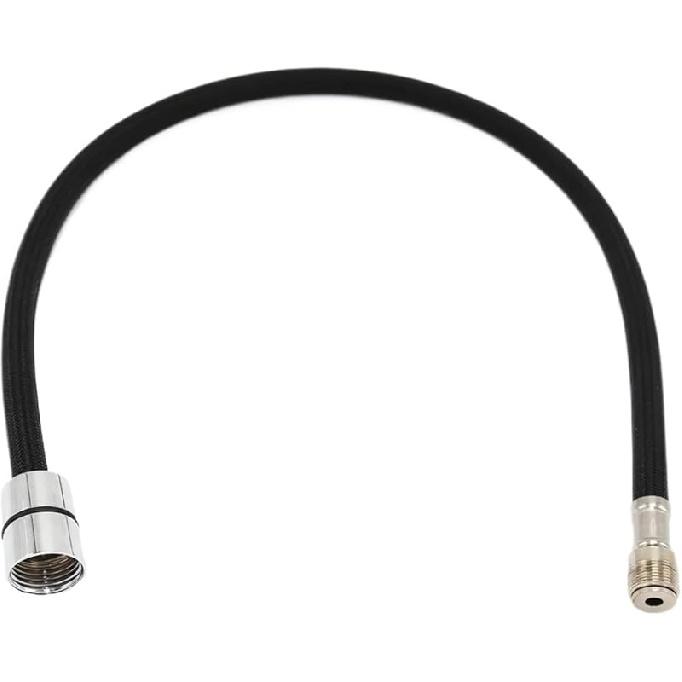 50cm/60cm/85cm F1/2 M15*1 Nylon Braided Flexible Water Hose for Kitchen Pull Out Faucet Hose Spinning Tube Black Gray Plumbing(50cm Gray)