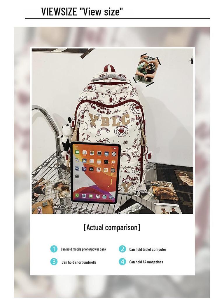 Mochila Impresa de Gran Capacidad para Estudiantes: Bolsa Versátil para Viajes y Ordenador para Adolescentes y Adultos