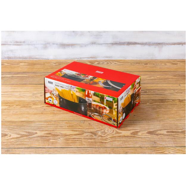 KUHN RIKON EASY PRO Saucepan with Metal Handles and Glass Lid 18 Cm 2.3 Liters