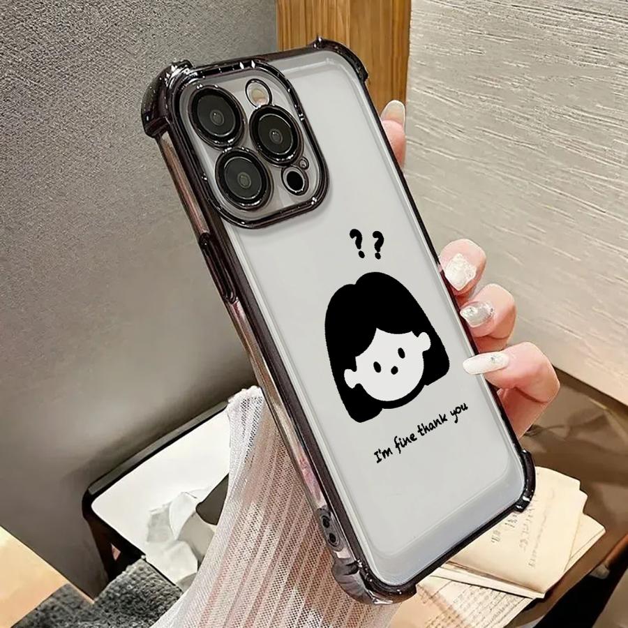 

Couple Question Mark Avatars Case for Apple iPhone 17 Pro Max 14 15 XS XR 16 17 12 Plus Air 13 11 Phone Cover Funda iPhone 14
