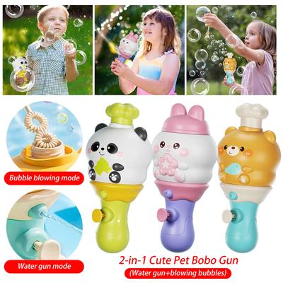 Kids' Handheld Bubble Wand Water Spraying Toy, Perfect For Summer Bubble Blowing (sprays Water And Blows ).
