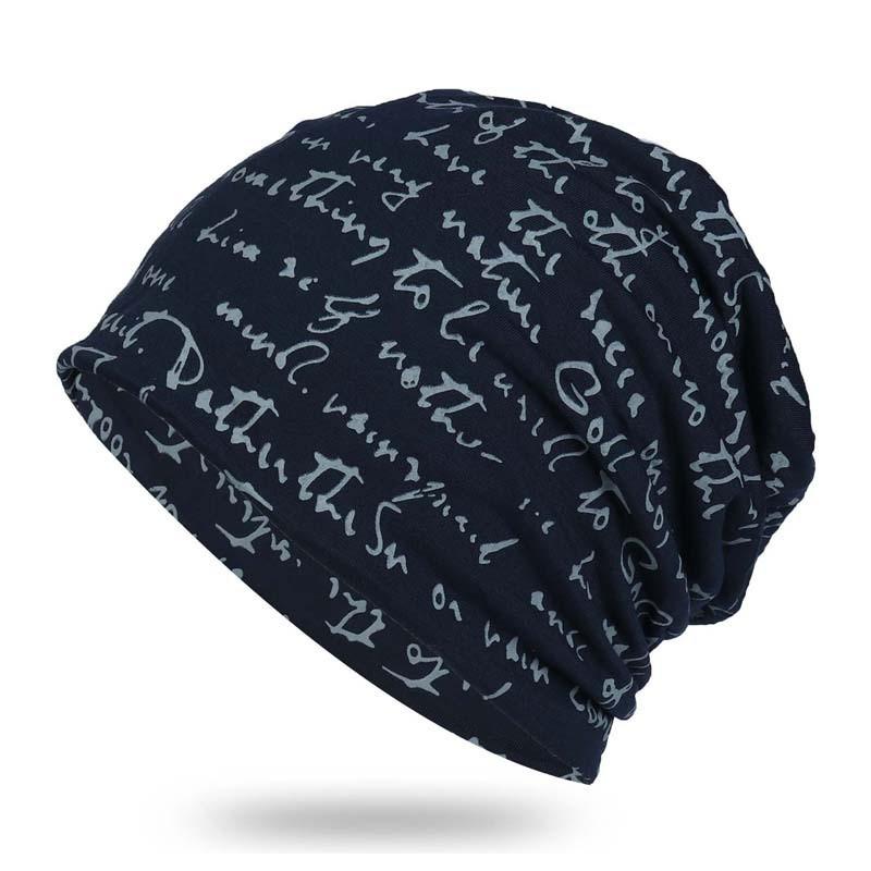 Hip Hop Letter Knit Beanie With Breathable Polyester For Adults Spring Autumn Wear