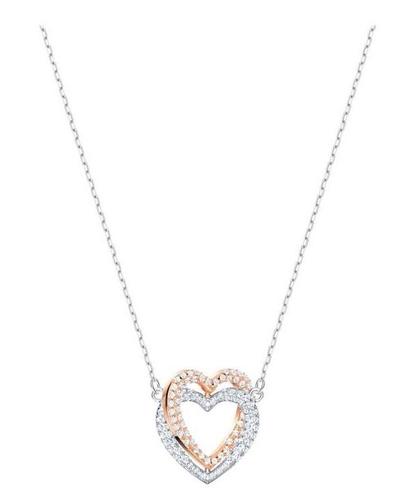 

Разноцветное колье Swarovski Infinity с двойным сердцем 5518868 для женщин