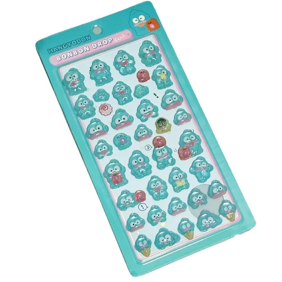 Wholesale Anime Sanrio Hellokitty Kuromi Hangyodon Cinnamoroll 3Dtransparent Jelly Sticker Crystal Decorative Stickers Toys