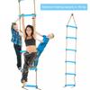 Outdoor Plastik Sechs Abschnitte Kinder Kletterseil Leiter Spielzeug Trainingsgerät (blau)