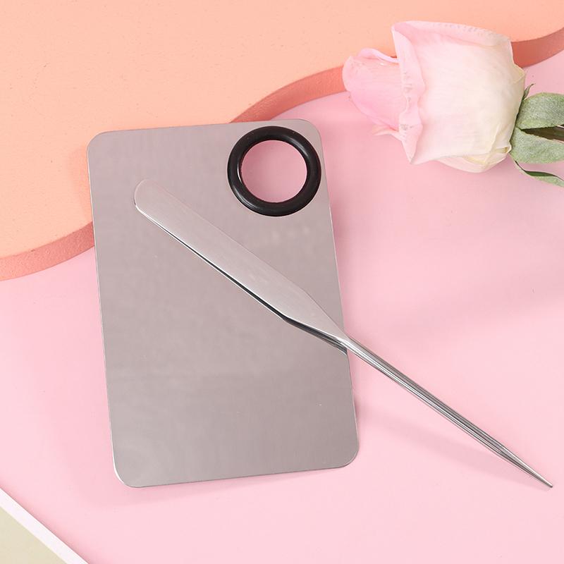 1Set Stainless Steel Dual Heads Makeup Toner Spatula Mixing Stick Foundation Cream Mixing Tool Cosmetic Make Up Tool