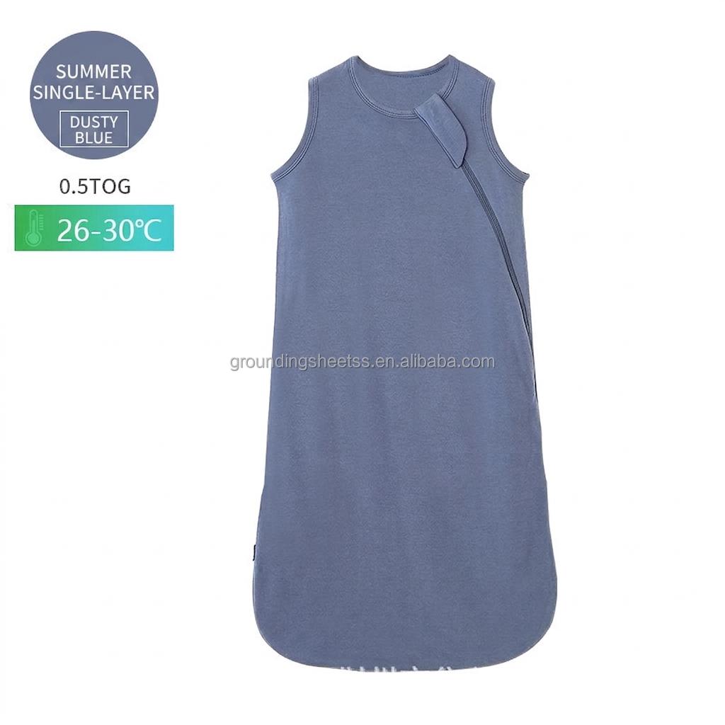 Breathable Bamboo Newborn Sleep Sack Summer Single Layer Swaddle Blanket Sleeveless Baby Vest Comfortable (as the picture,S)