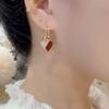 Vintage Hohl Zirkon Herz Ohrringe für Damen Strass Gold Farbe Herz Tropfen Ohrring Luxus Hochzeit Paar Schmuck Geschenke