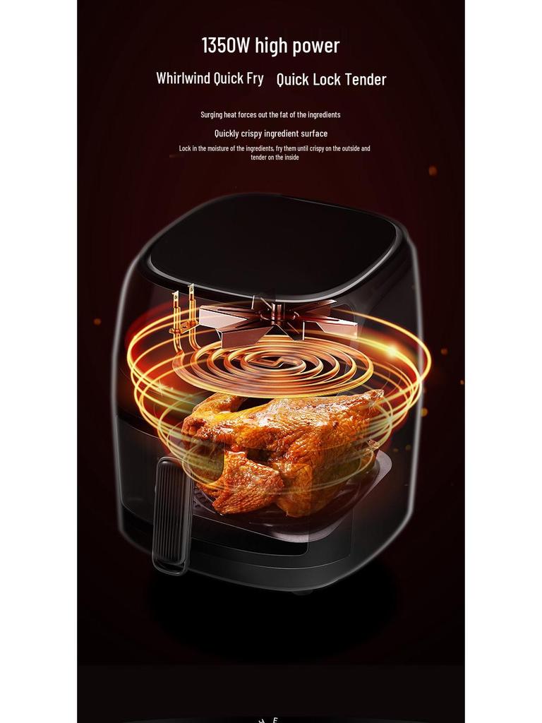 Multifunctional Large-Capacity Electric Air Fryer with Visible Window
