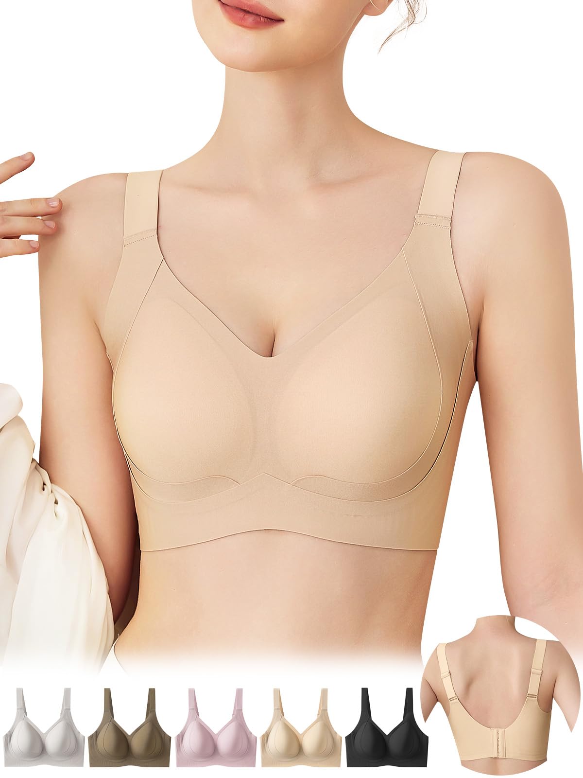 

Бюстгальтер, который делает вашу грудь большой, позволяет вашей коже дышать, высокий бок, очень бюстгальтер, который делает вашу грудь бежевый