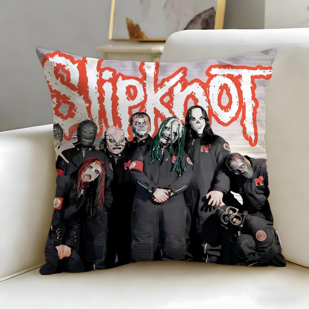 Classic Band Slipknot Cushion Cover Soft & Easy-Wash Pillow Case – Versatile For Couch, Bed, Travel And Office