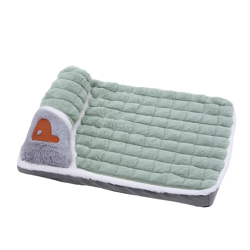 

Comfortable Thickened Dog Cat Bed Pad, Anti Slip Pet Bed Mat, Pet Bed Mat with Thickened Pillow, Machine Washable Dog Mat Bed,Skin-Friendly Pets Crate M-(19.68*13.77in/50*35cm) зелений
