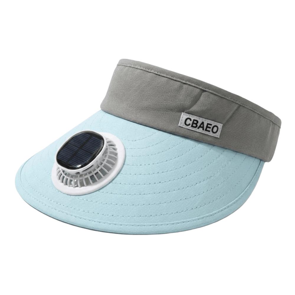 

Breathable Empty Top Hat USB Charging Wide Brim Sun Hat Sunshade Visor Hat for 5V300MAH Camping синій