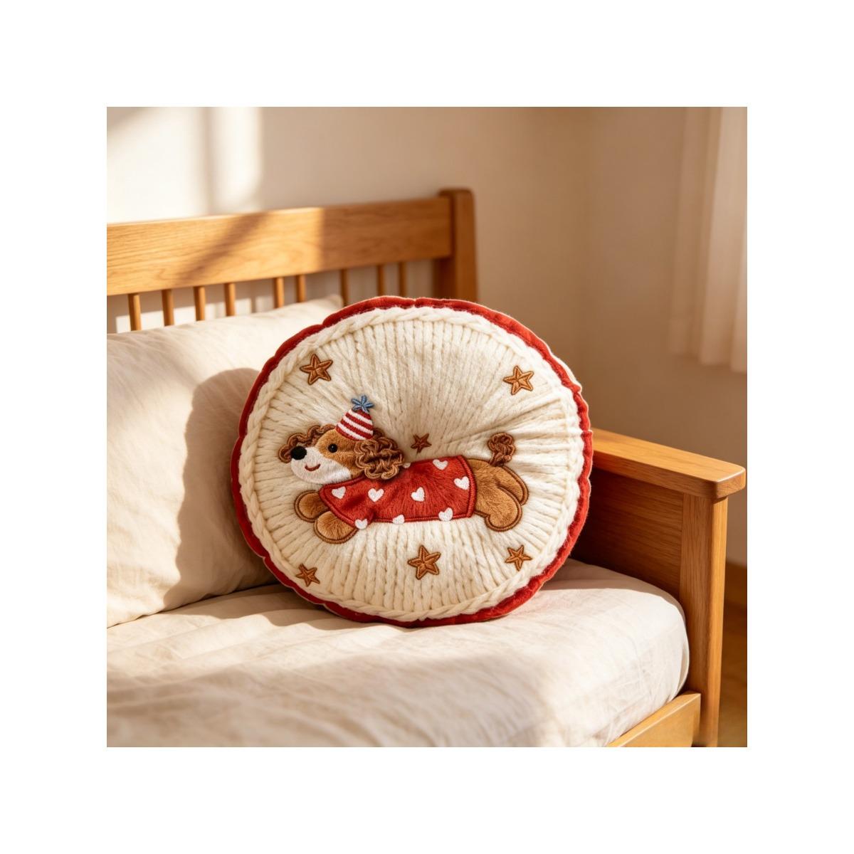 

Thick round cute printed cushion, suitable for living room, bedroom, and home decoration 40x40cm