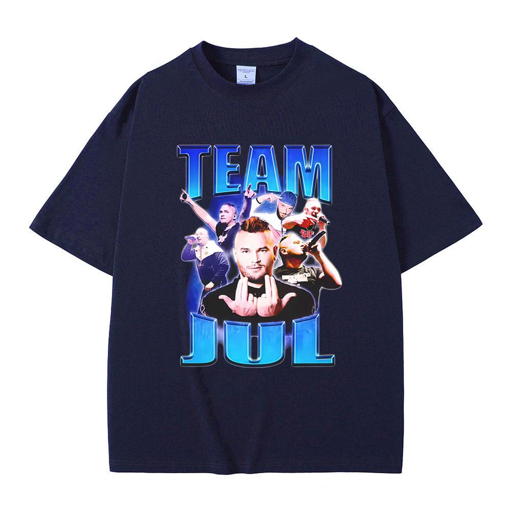 

French Rapper Team JUL Graphic Tshirt Unisex Women Hip Hop Fashion Trend Tshirt Male Casual Oversized Cotton Short Sleeve T Shirts 4XL