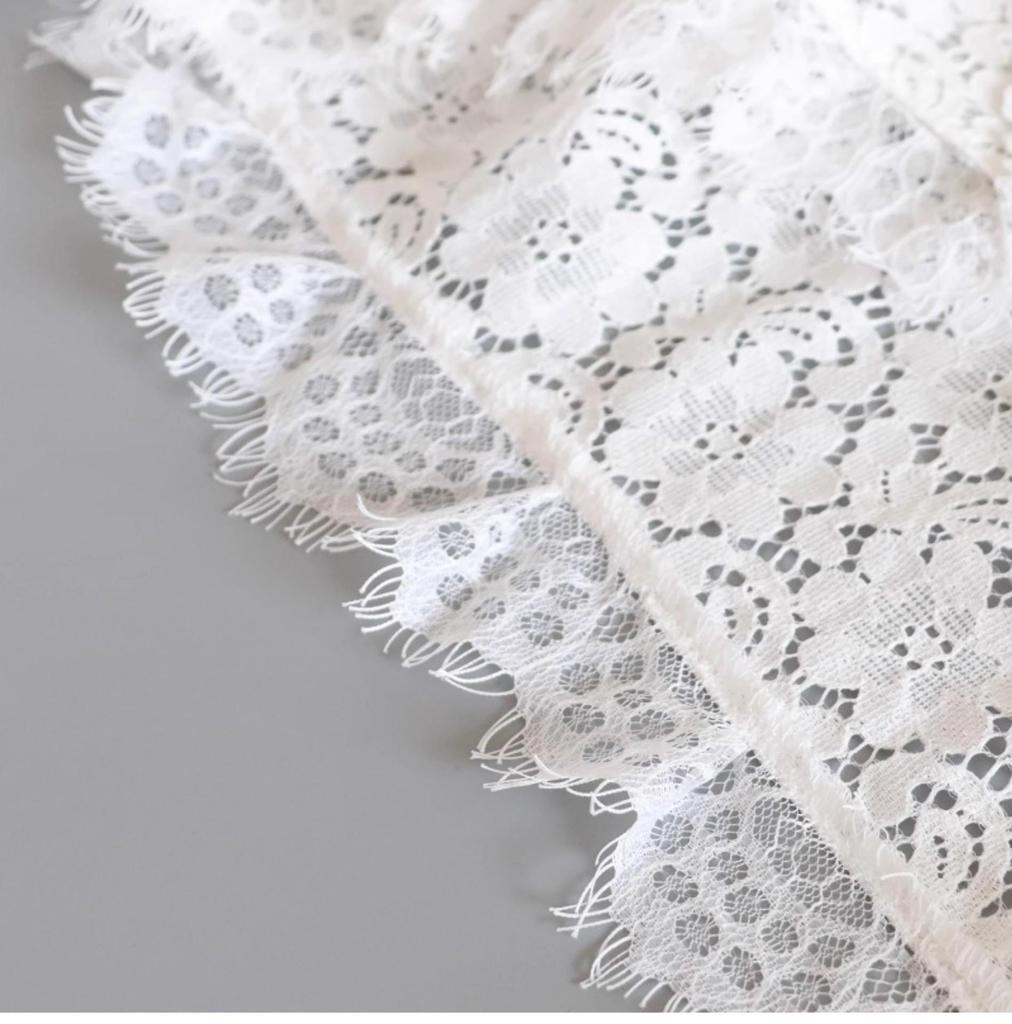 Letni top z koronki: Damska koszula z długim rękawem z ochroną przed słońcem - Modny szal spódnicowy peleryna