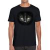 Black Cat Yellow Eyes Unisex Mens T Shirt Womens Tops Tees