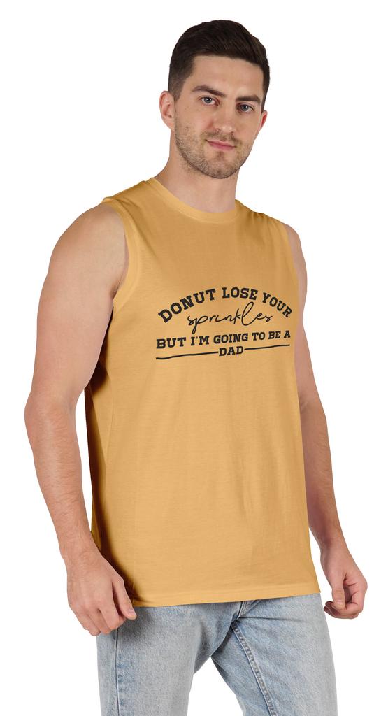Inkmeso Men  s Tshirt   Donut Loose Your Sprinkles But I  m Going To Be A Dad   Graphic Tshirt For Pregnancy