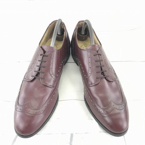 Pre-90er Vintage / ISECD Stahlkappe Leder Wingtip Sicherheitsschuhe Burgunder /9EE / 27.0cm/ Bilt-Rite Sohle(GEBRAUCHT)
