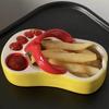 Cute Food Servering Bowl Ceramic Slipper Shape Mini French Fries Plate Flip Flops  Creative Ashtray Plate