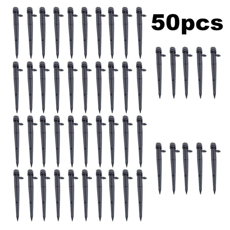 ABKP-100Pcs Adjustable 8 Hole Spiked Dripper Gardening Sprinkler Irrigation Staked Emitters Garden Greenhouse Watering Device