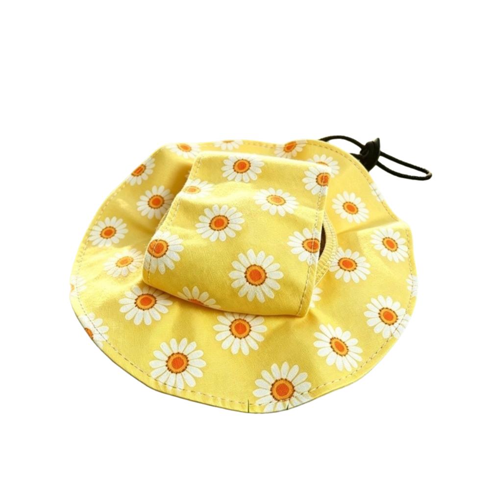 Breathable Pet Sun Hat Adjustable Pet Visor Hat Fashion Dog Sunscreen Hat  Travel