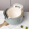 4pcs Plastic Mixing Bowls Set, Non-Slip Salad Bowl, Baking Prep Bowls, Multi-purpose Rinse Bowls, Kitchen Essentials, Various Sizes