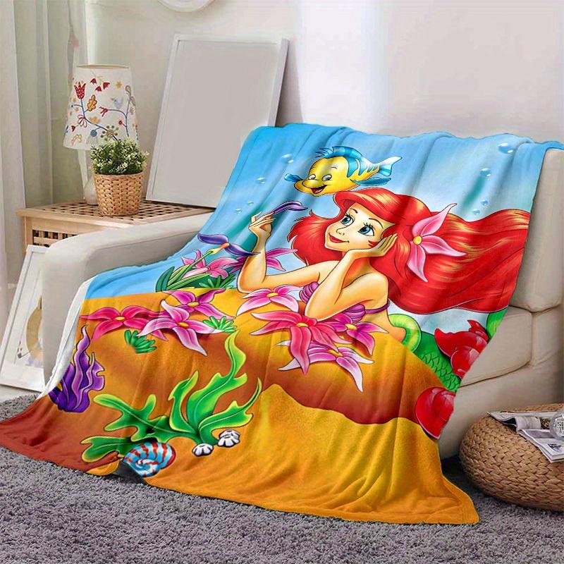 

1pc, Princess Ariel The Little Mermaid Underwater Blanket Home Decor, Couch Cover, Outdoor Blanket, Gift, Flannel Blanket, Suitable for Bed 80x120cm
