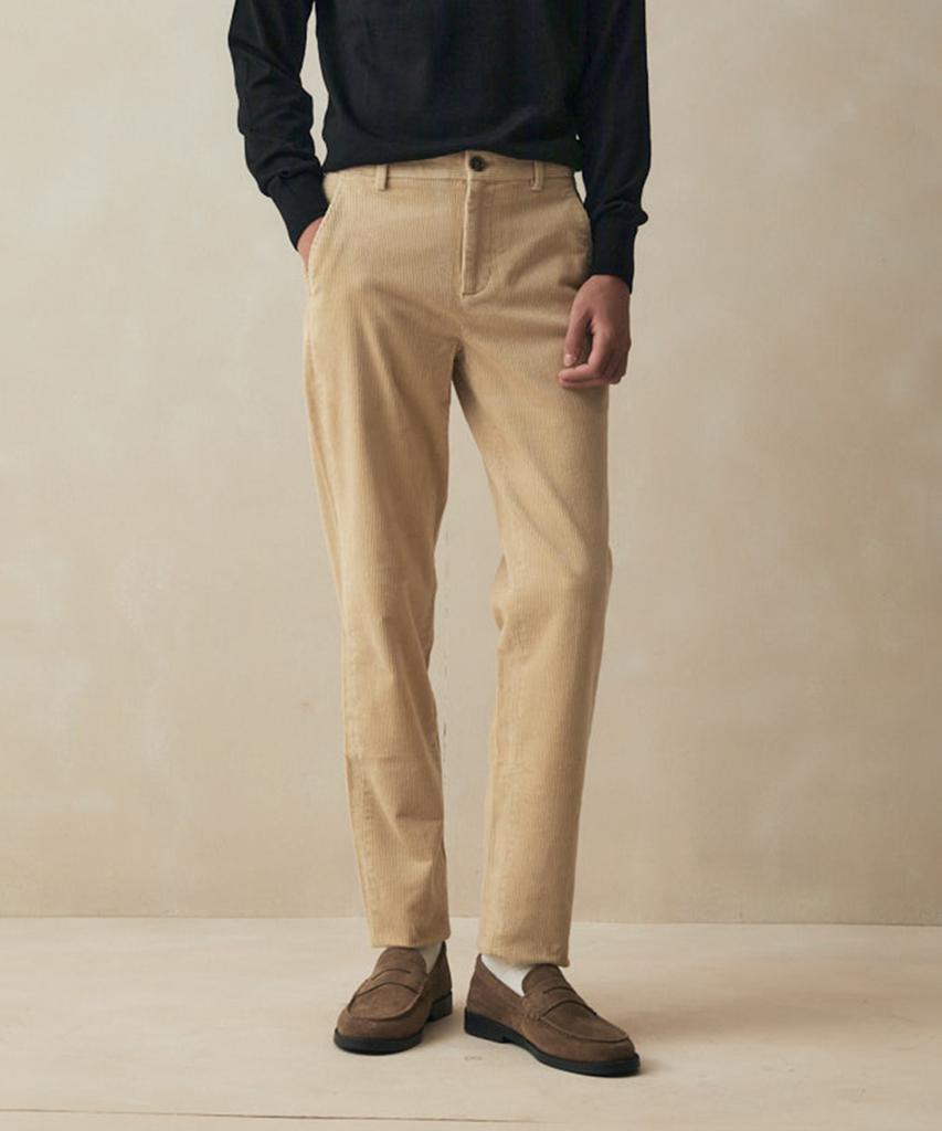 BROOKS BROTHERS Slim Fit 8W Corduroy Pants (Beige) (Bbpcmm4752Zew)
